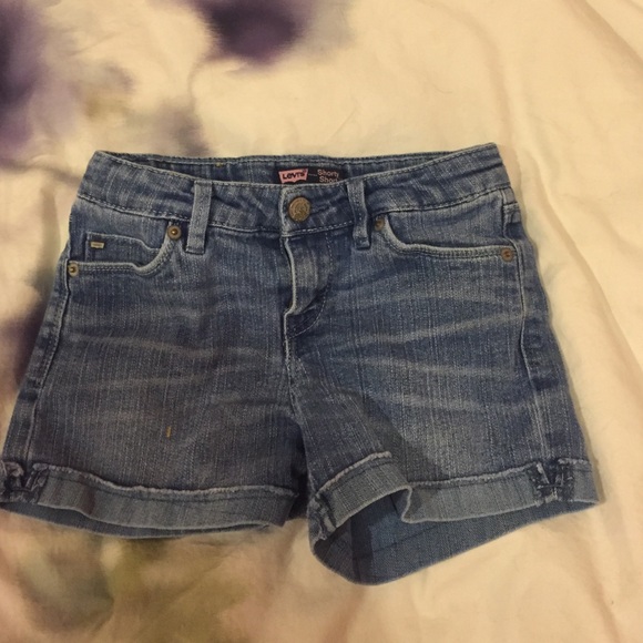 Girl's Levi shorty short jean shorts - Picture 1 of 2
