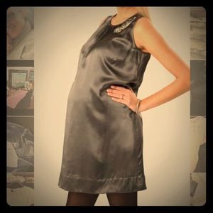 Pea in pod maternity holiday sparkle grey dress