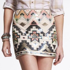 Express Aztec mini skirt
