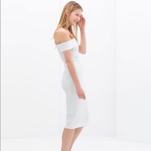 ZARA  off the shoulder midi dress