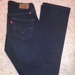 New Levis 504 Slouch Straight Dark Blue Jeans 3M