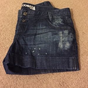 Express distressed shorts