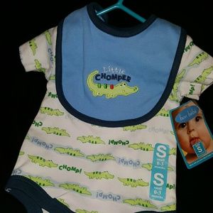 Onesie with matching bid