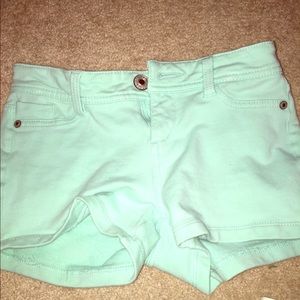 Mint green shorts