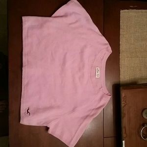 Hollister slouchy pink crop top sweater