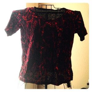 Buckle black and red leopard print t-shirt new!