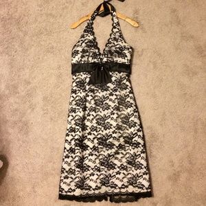 WhiteHouse|BlackMarket Lace-Overlay Dress