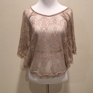 Lace Bat Wing style top