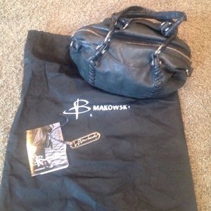 B Makowsky leather handbag