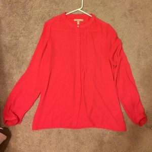 Banana Republic Sheer Pink Blouse