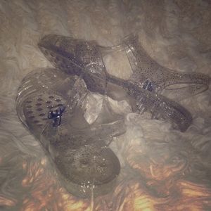 Clear Jelly Sandals! (only worn once) **Size 8**