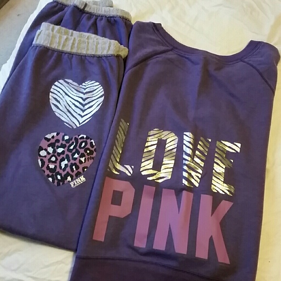 Victoria's Secret Pink purple sweat set
