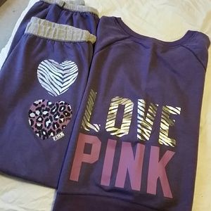 Victoria's Secret Pink purple sweat set