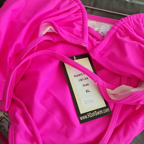 Hot pink bathing suit