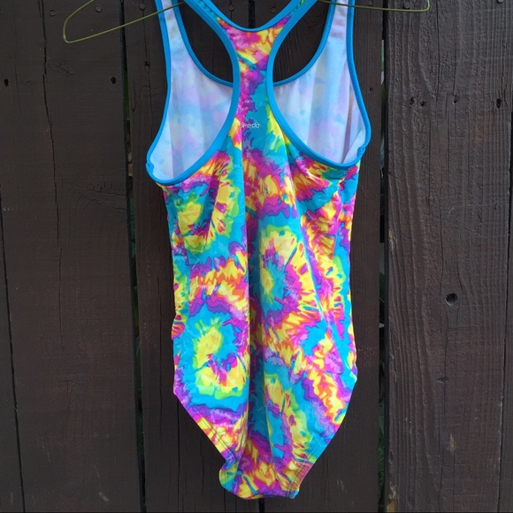 Colorful Acid Wash Swim/Bodysuit - Picture 4 of 4