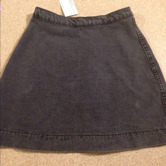 American Apparel grey denim button up skirt - Picture 2 of 4