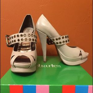 Charles David platform peep toe pumps