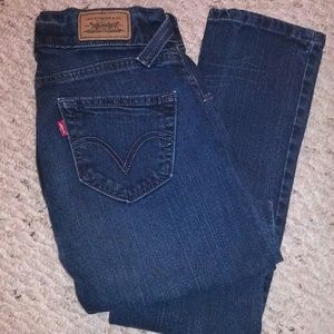 Levis 504 Low Rise Slouch Skinny Blue Jeans 3M