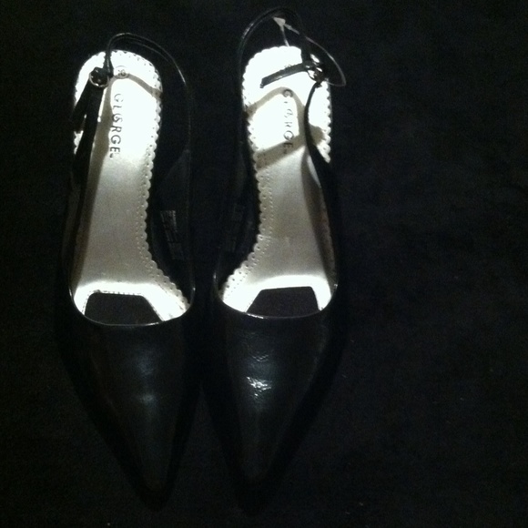 Black low high heels