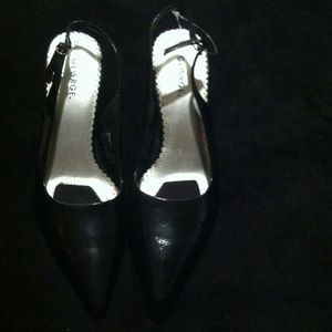 Black low high heels