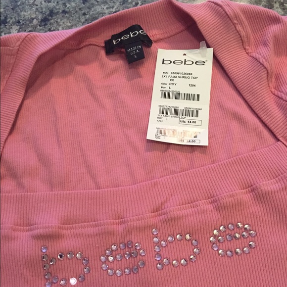 bebe long sleeve top sz Lrg