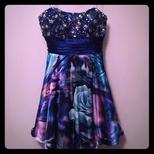 Windsor Masquerade Blue sequence dress