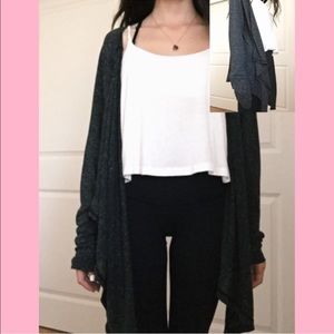 Oakley Brand Drape Cardigan Distressed grey