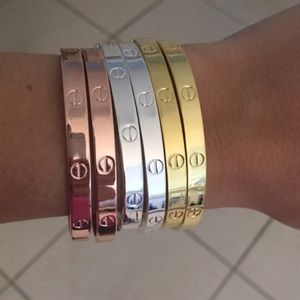 3 Rose Gold Bangles