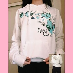 Rip Curl Hawaii islands white hoodie