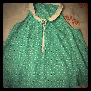 Cute mint green sleeveless top