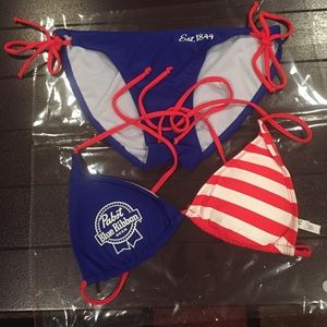 Pabst Blue Ribbon bikini top&bottom