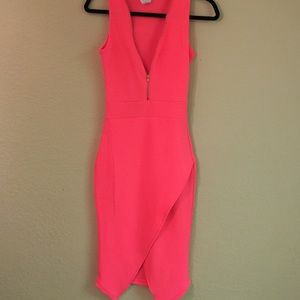 ✨Free shipping on mercari Neon Coral Bodycon Dress
