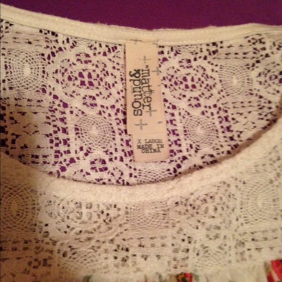 PacSun blouse with lace & flower print - Picture 3 of 3