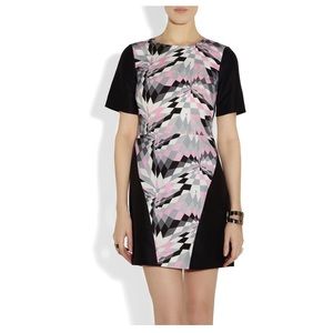 Tibi Printed Silk and Linen Dress