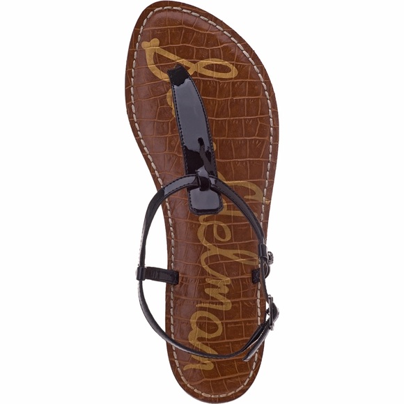 GIGI FLAT SANDAL BLACK PATENT LEATHER