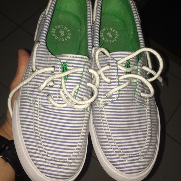 Woman's polo boat shoes.