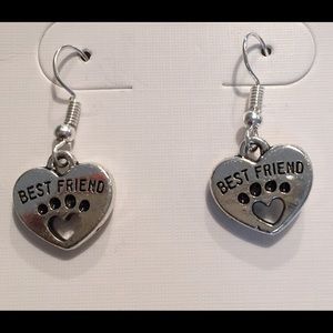 Paw Print Dangle Earrings