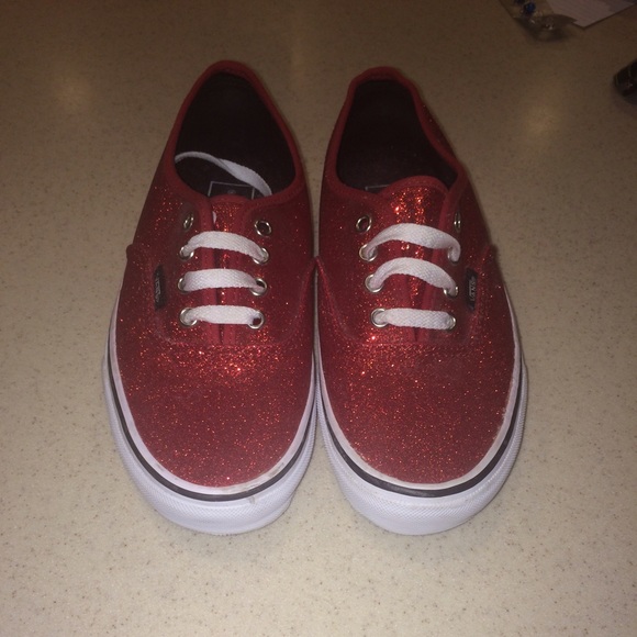 Red sparkly vans ON HOLD
