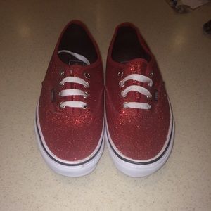 Red sparkly vans ON HOLD