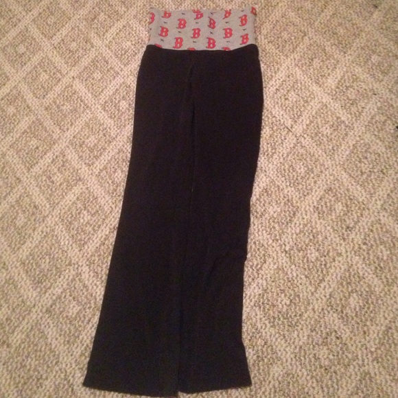PINK yoga pants Red Sox edition