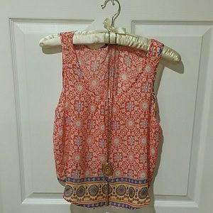 Bright halter top with necklace