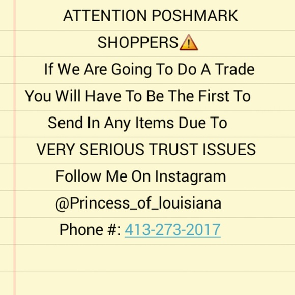ATTENTION POSHMARK SHOPPERS