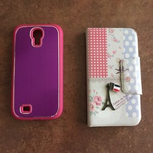 2 - Galaxy S4 Samsung Phone Cases & purple charger