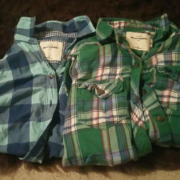 Abercrombie kids plaid long sleeves