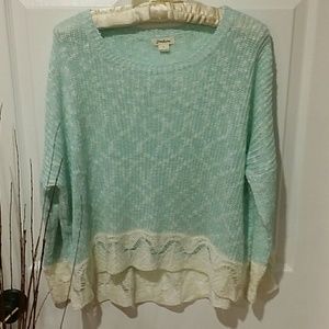See through pullover/sweater in light Turquoise