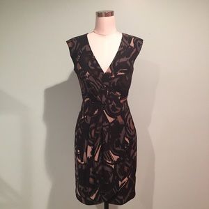 Dark printed work dress