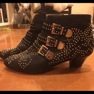 Studded ankle bootie