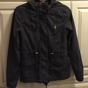 Hooded jacket in black