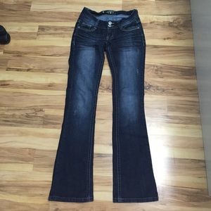 A pair of blue jeans.