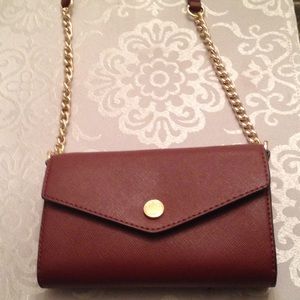 Michael Kors burgundy cross body purse